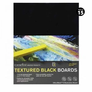 Crescent Ultra Black 8 Illustration Mounting Board 15"x20" (Pack of 15)
